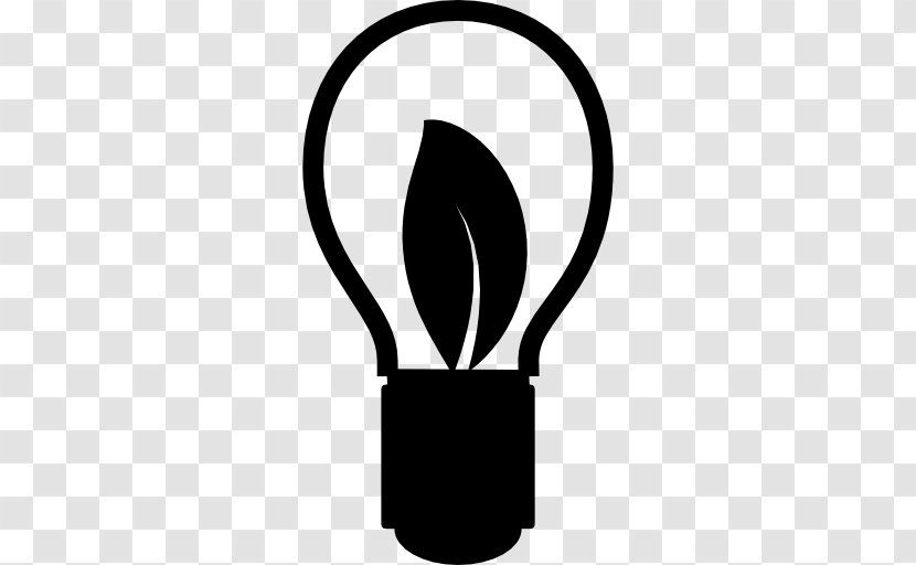 Silhouette Black And White - Incandescent Light Bulb Transparent PNG