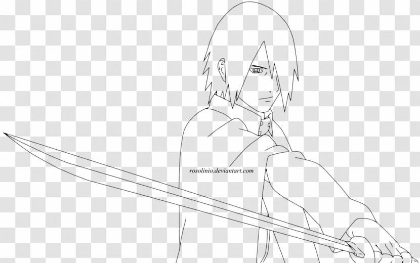 Drawing Line Art Cartoon Sketch - Flower - Sasuke Uchiha Transparent PNG