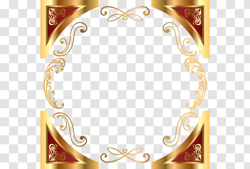Gold Pattern - Text - Beautiful Frame Transparent PNG