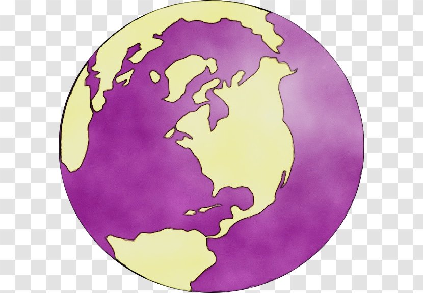 Purple Violet Pink Globe World - Plate Earth Transparent PNG