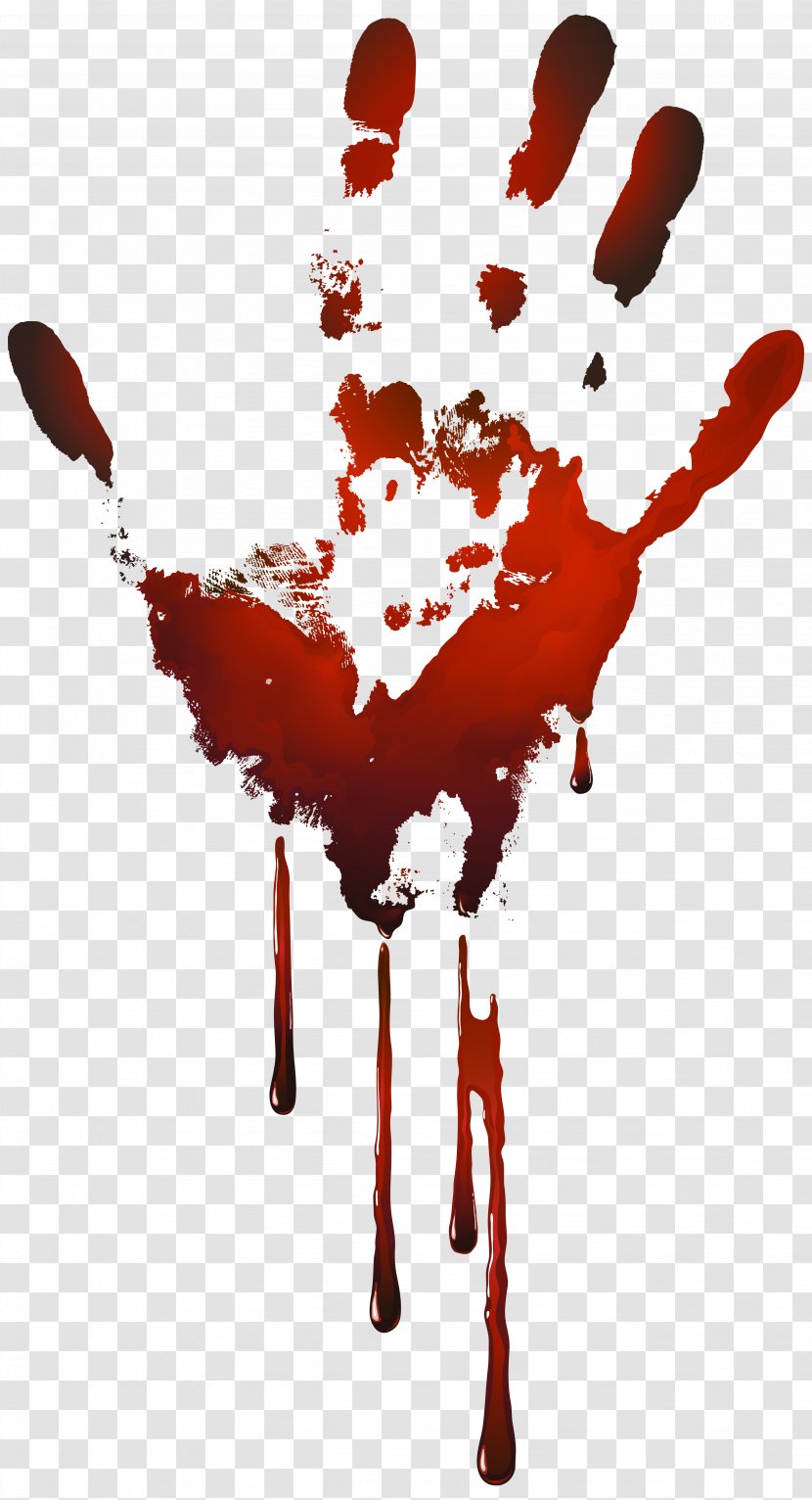 Clip Art - Heart - Bloody Handprint Image Transparent PNG