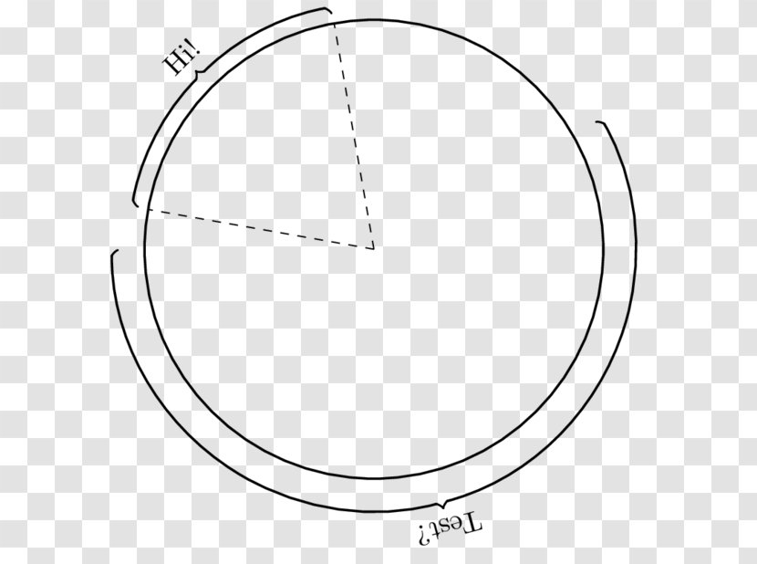 Circle White Point Angle Line Art - Text Transparent PNG