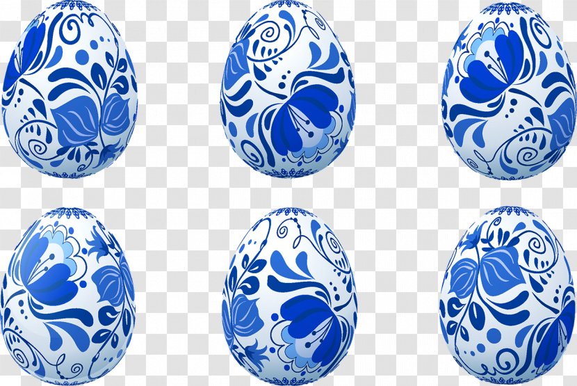 Jingdezhen Blue And White Pottery Clip Art - Easter Eggs Transparent PNG