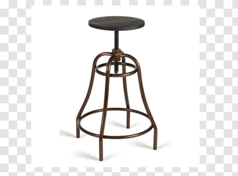 Bar Stool Seat Chair Bronze Transparent PNG