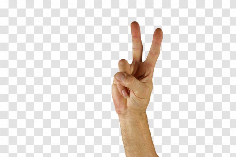 V Sign Finger Language Peace Hand - Model - Fingers Transparent PNG