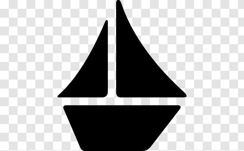 Sailboat Sailing Ship - Black And White - Boat Transparent PNG