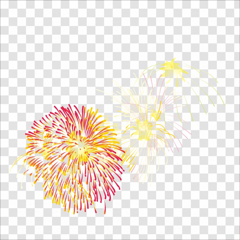 Fireworks Graphic Design Pyrotechnics - Yellow Transparent PNG
