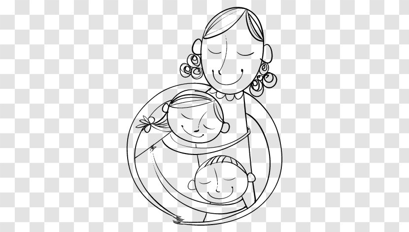 Drawing Coloring Book Mother Son Child - Silhouette - Mom Hug Transparent PNG