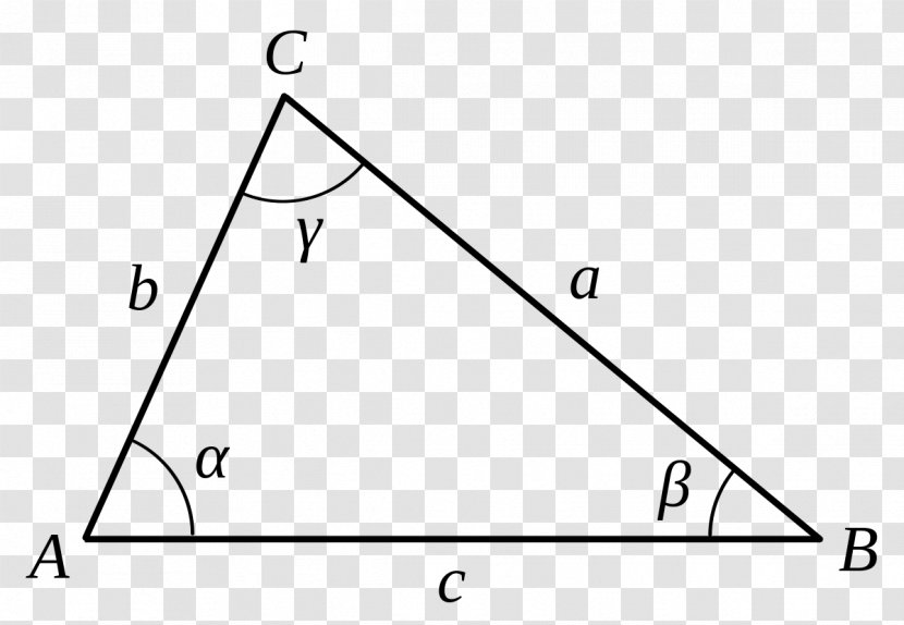 Right Triangle Trigonometry Internal Angle Coseno - Law Of Cosines Transparent PNG