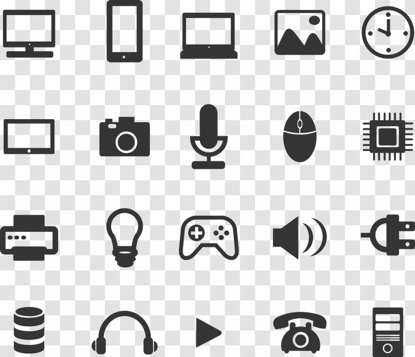 Handheld Devices Font Awesome - Computer Software - Monochrome Photography Transparent PNG