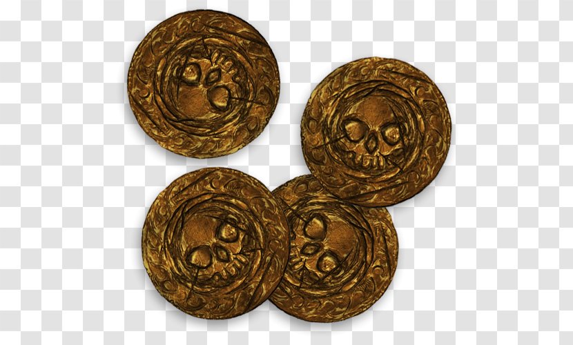 Doubloon Coin Gold Metal Brass Transparent PNG