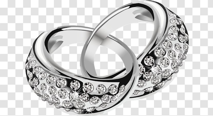 Silver Wedding Ring Jewellery - Gemstone Transparent PNG