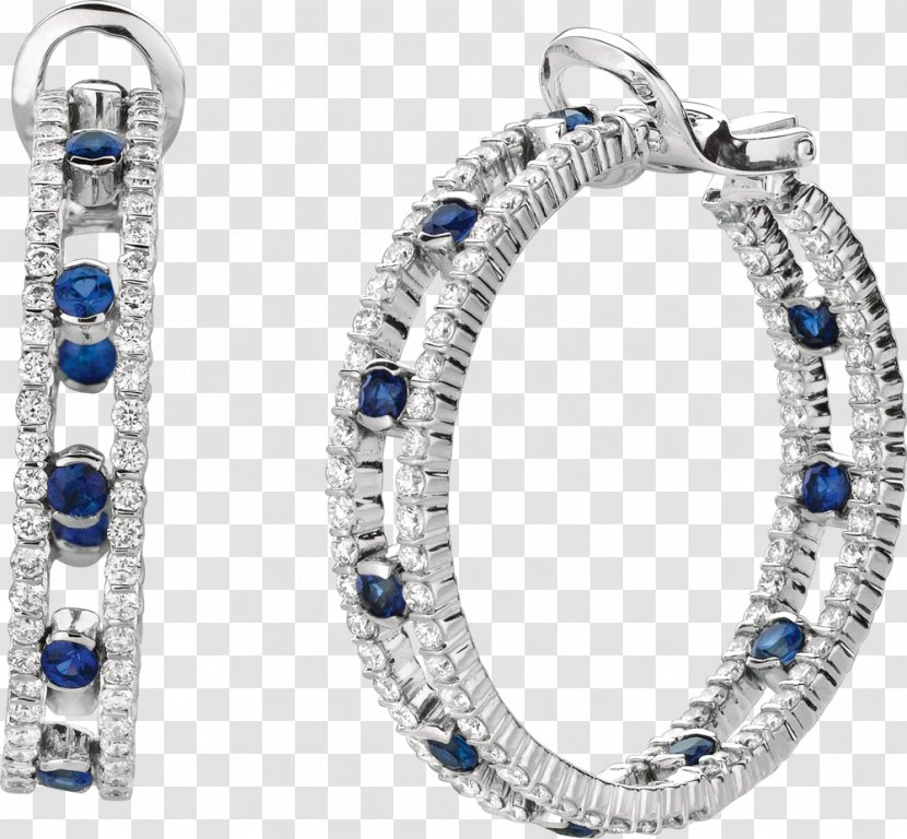 Earring Sapphire Jewellery Gemstone Diamond - Kreole - Row Of Dots Transparent PNG