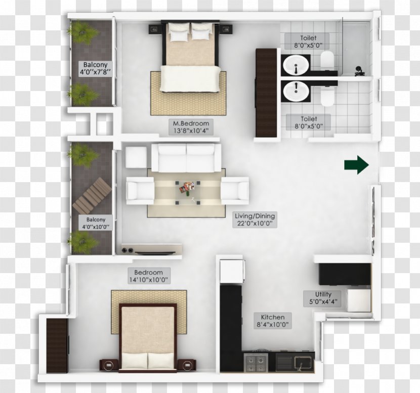 NorthernSky Properties Floor Plan Palmstreak Arecaceae - Property - Multi Usable Colorful Brochure Transparent PNG