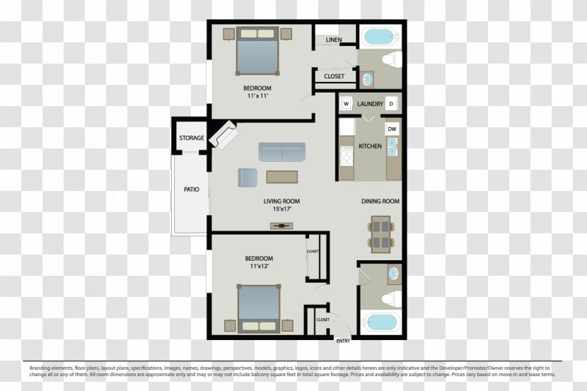 Floor Plan Redmond Apartment Facade Transparent PNG