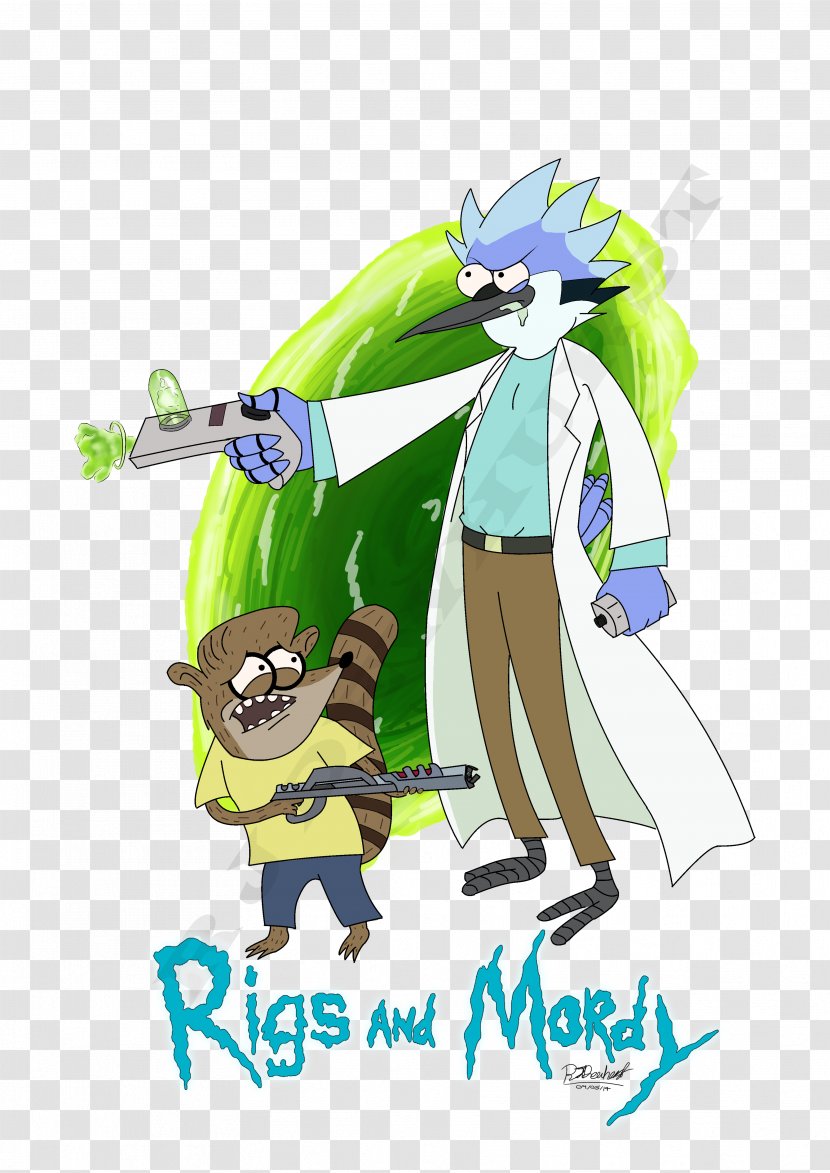 Mordecai Rigby Rick Sanchez Morty Smith Television Show - Heart - Tree Transparent PNG