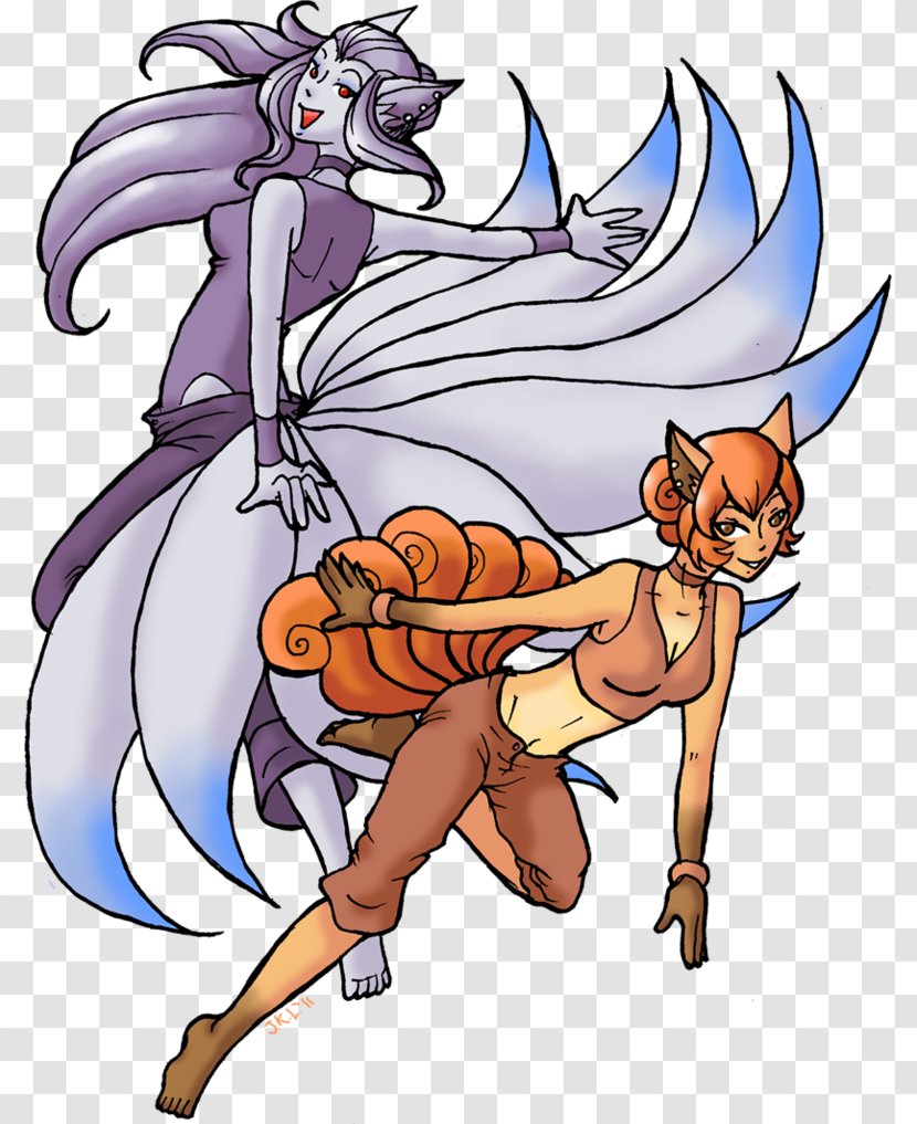 Vulpix Nine-tailed Fox Pikachu Ninetales Moe Anthropomorphism - Frame Transparent PNG