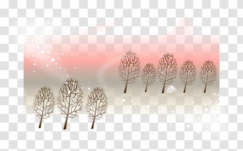 Tree Pattern - Pink - Vector Poster Winter Background Factors Transparent PNG