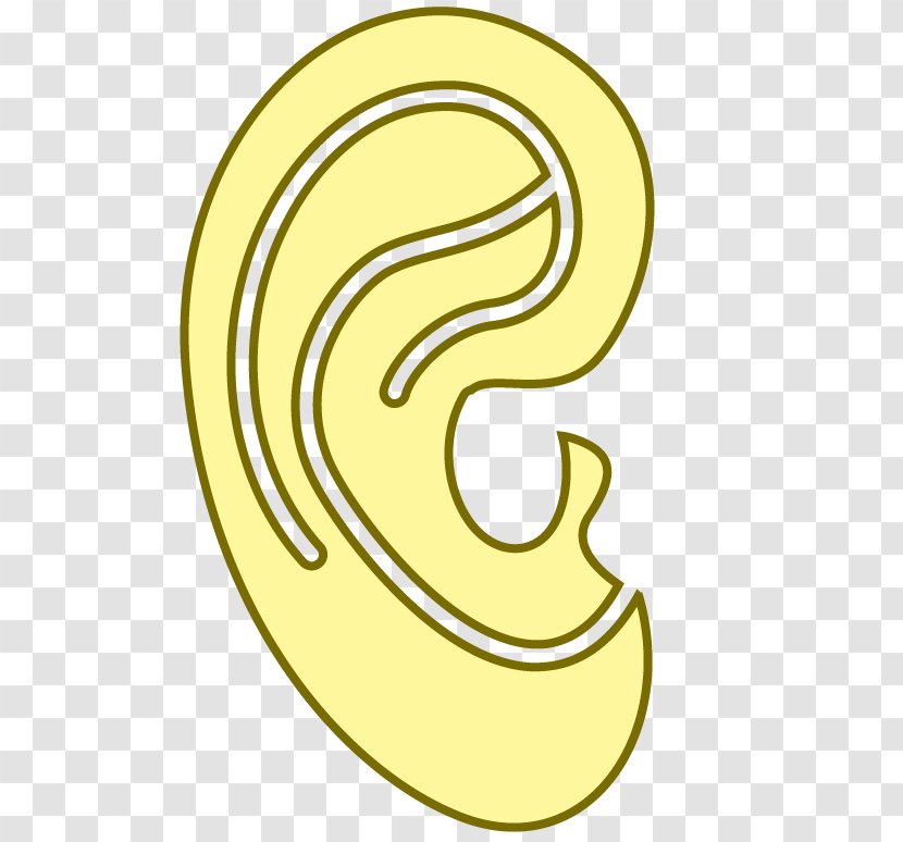 Yellow Ear Cartoon - Text - Vector Character Ears Transparent PNG