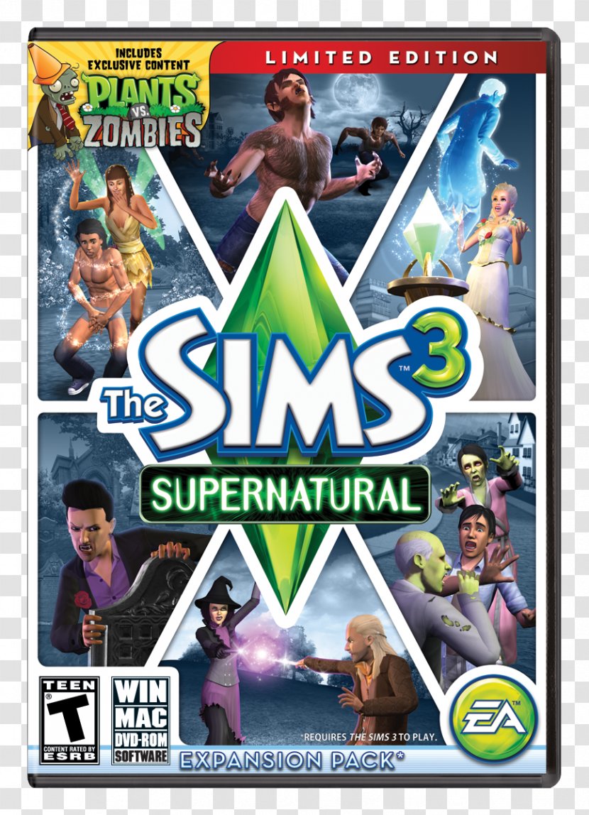 The Sims 3: Supernatural Pets Late Night Seasons Showtime - Electronic Arts Transparent PNG