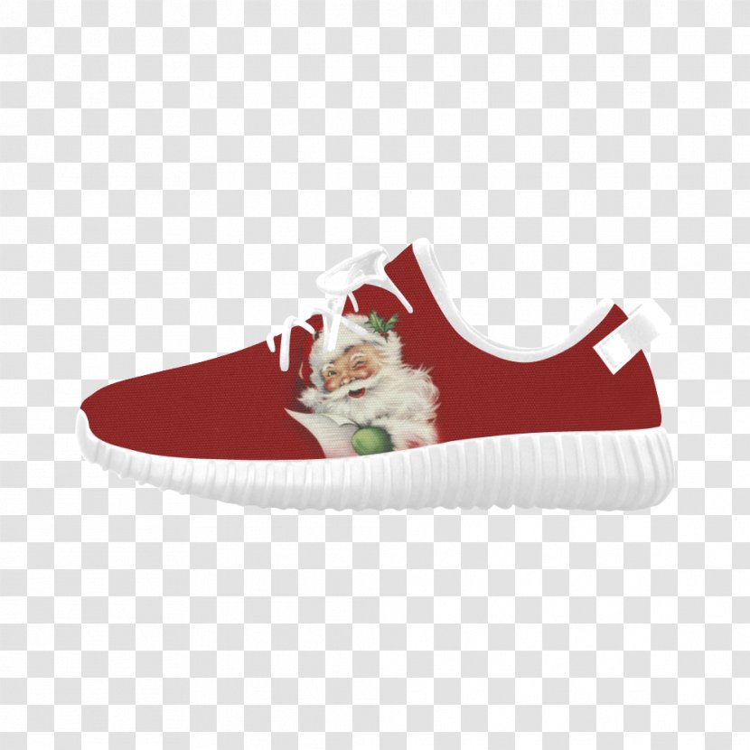 Sneakers Basketball Shoe Woven Fabric Running - Footwear - Santa Claus Design Transparent PNG