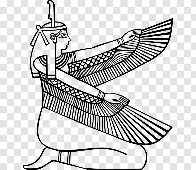 Ancient Egyptian Deities Maat Coloring Book Goddess - Egypt Transparent PNG
