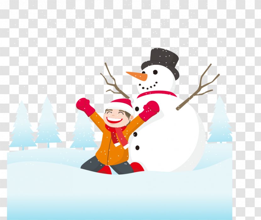 Snowman New Year Child Clip Art - Happy Children Transparent PNG