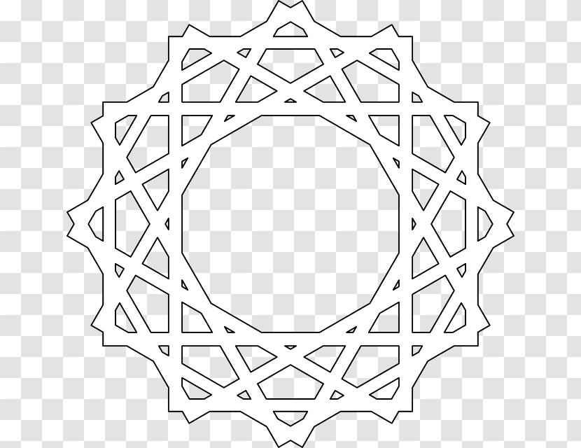 Islamic Geometric Patterns Ausmalbild Mandala Pattern - Islam Transparent PNG