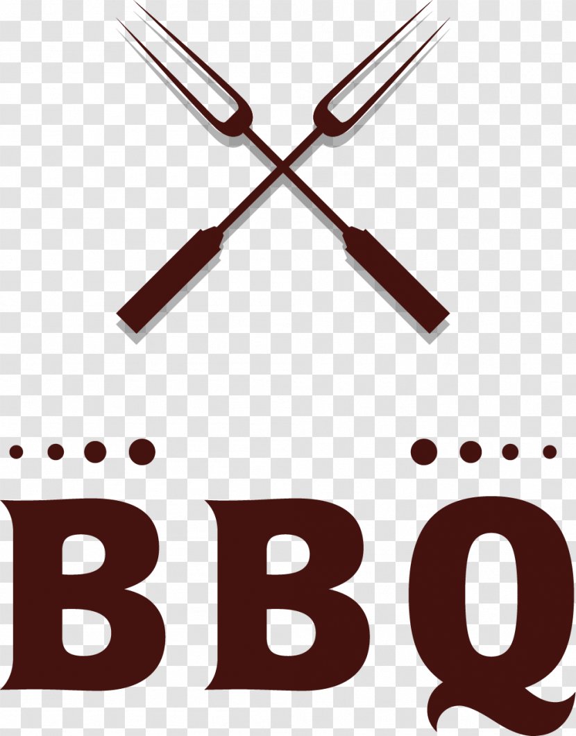 Barbecue Churrasco Bulgogi Grilling - Hand Painted Brown Fork Transparent PNG
