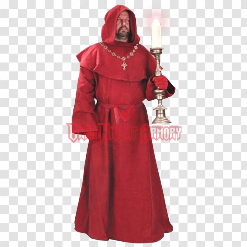 Robe Costume Middle Ages Cloak Monk - Outerwear - Clothing Transparent PNG