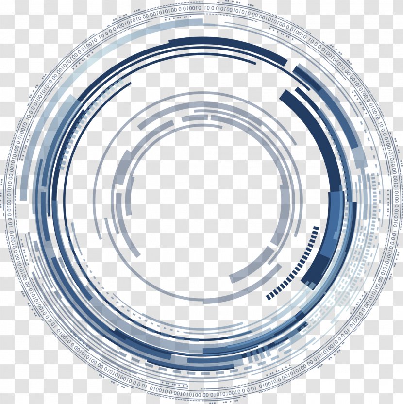 Blue Sci-fi Curve Transparent PNG