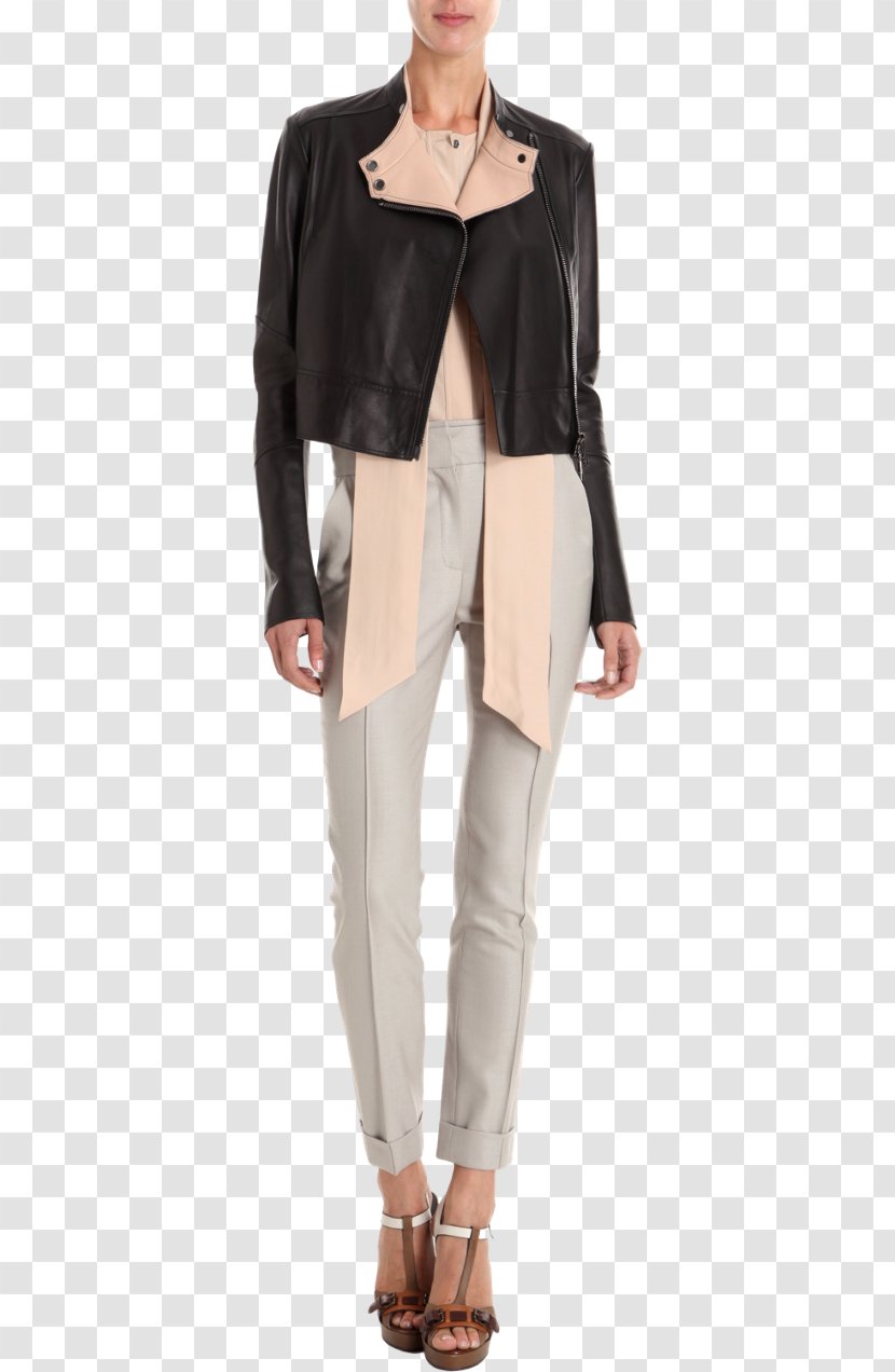 Leather Jacket Belstaff Fashion Sleeve - Actress Nina Dobrev Transparent PNG