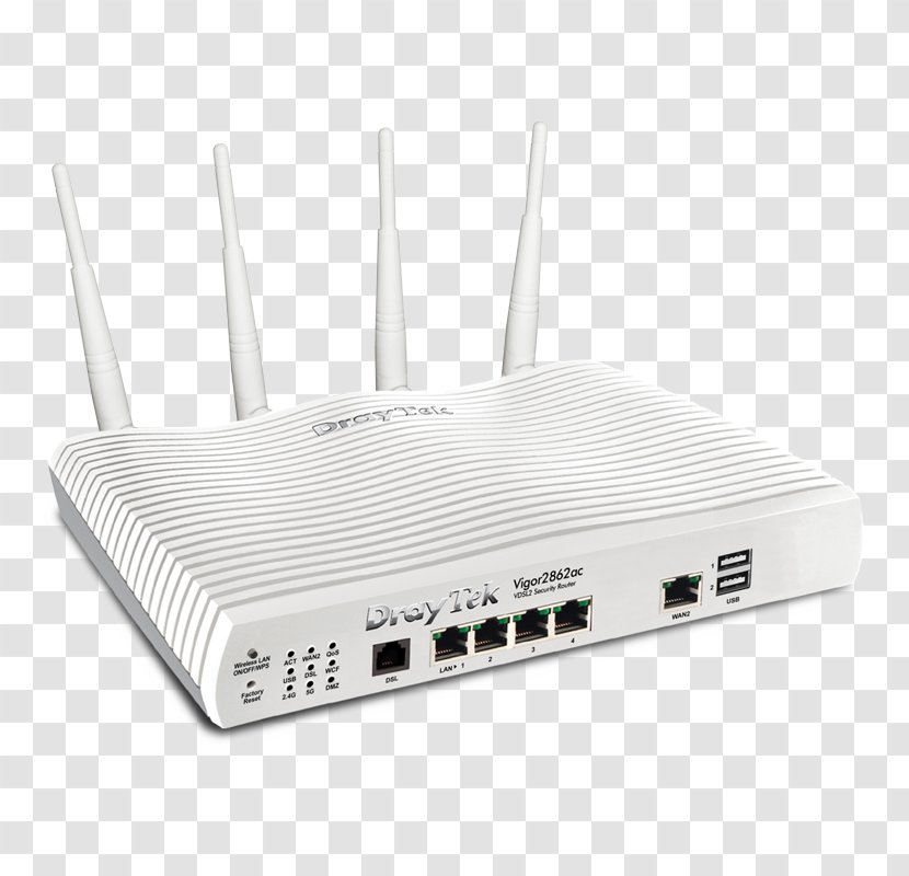 Router DrayTek Gigabit Ethernet DSL Modem G.992.5 - Local Area Network - Vigor Transparent PNG