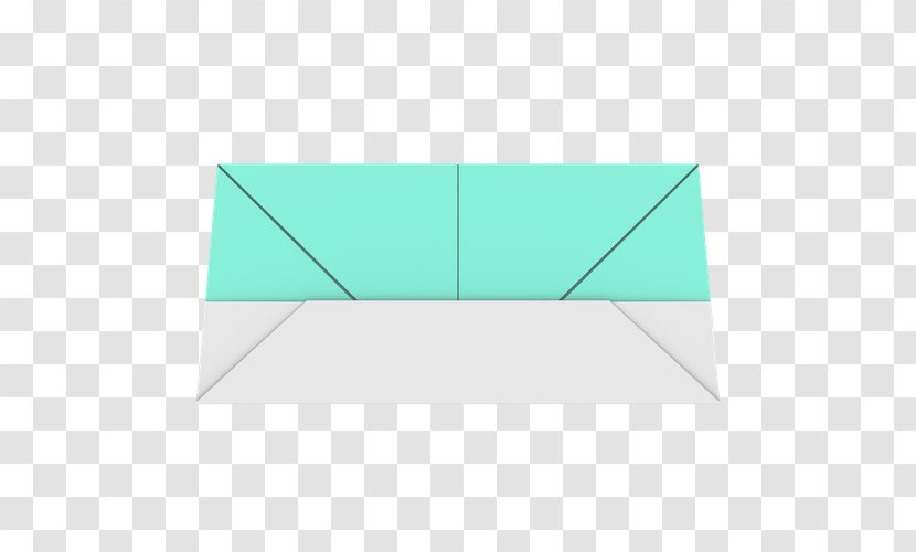 Line Triangle - Turquoise - Origami Letters Transparent PNG