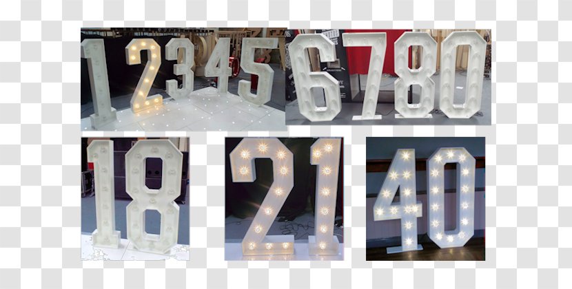 Metal Product Design Brand Font - Wedding Numbers Transparent PNG