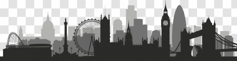 Skyline Silhouette Stock Photography - Monochrome Transparent PNG