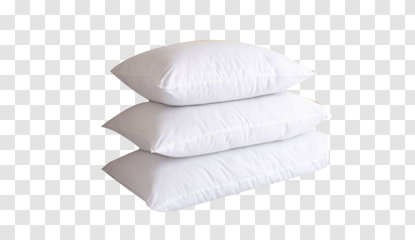 White Pillow Bedding Linens Textile Transparent PNG