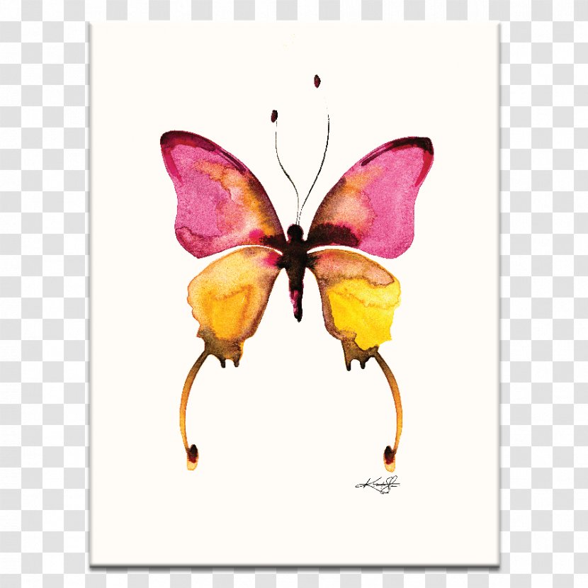 Butterfly Watercolor Painting Art Canvas - Moths And Butterflies Transparent PNG