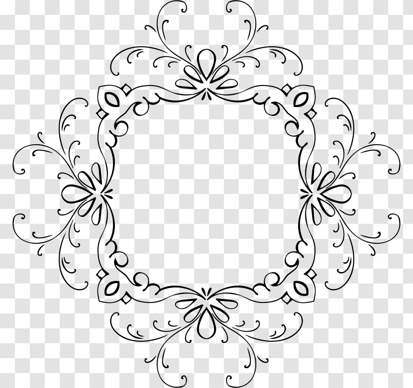 Black And White Art Clip - Work Of - Calligraphic Transparent PNG