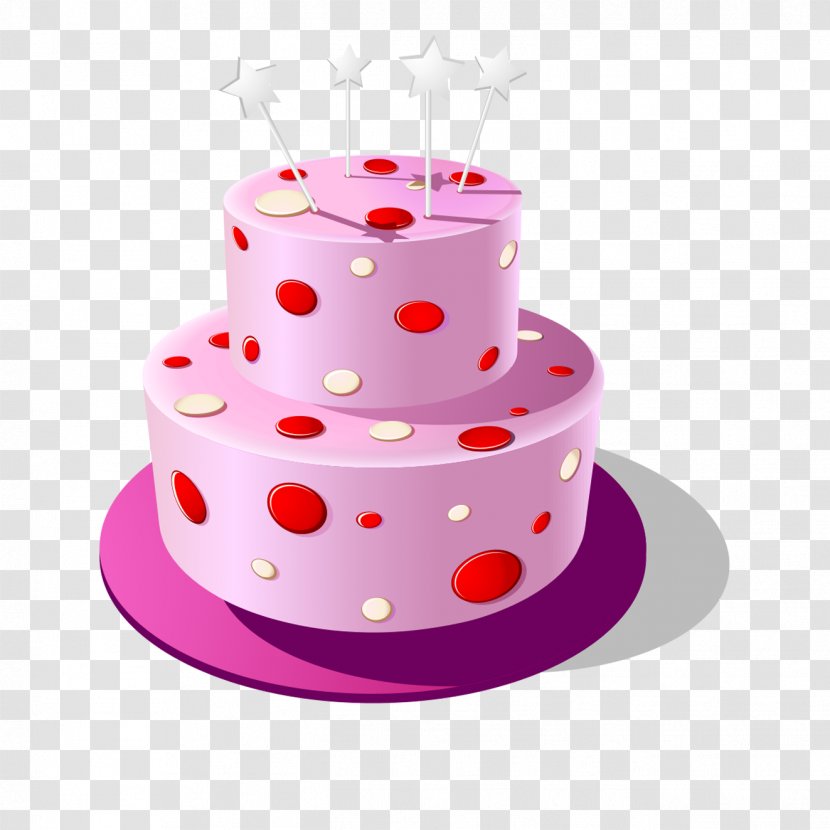Birthday Cake Frosting & Icing Cupcake Chocolate Wedding - Magenta - Bolo Transparent PNG