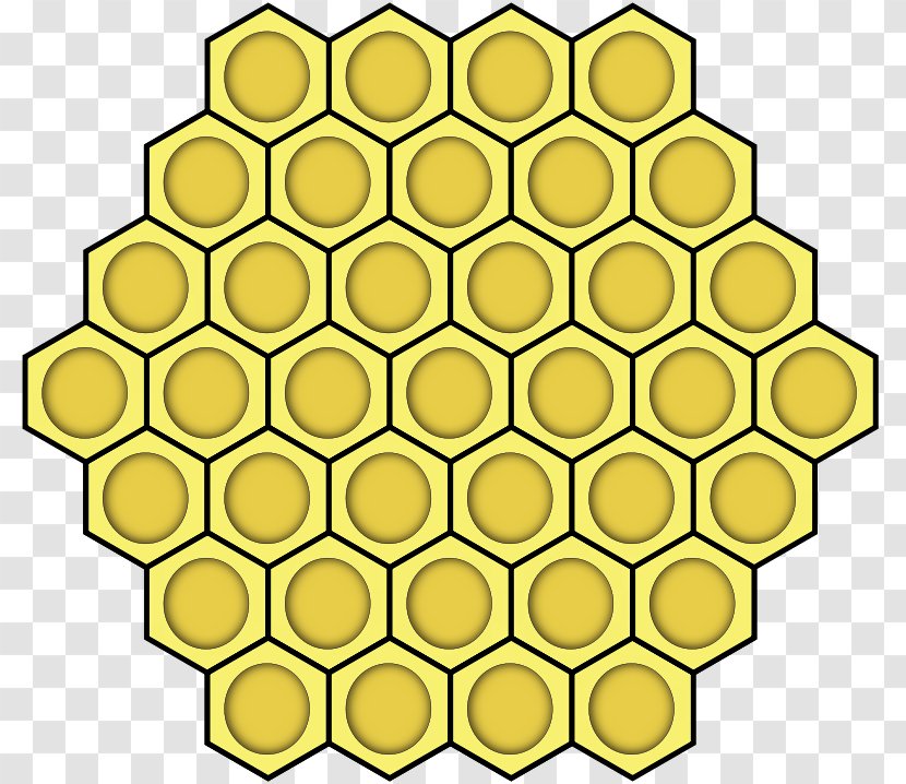 Western Honey Bee Beehive Hexagon Honeycomb - Cute Transparent PNG