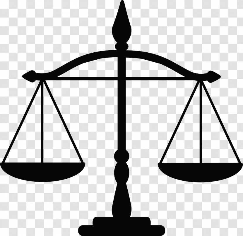 Justice Weighing Scale Law Clip Art - Judge - Black Flat Balance Silhouette Transparent PNG