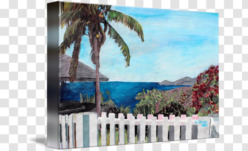 Painting Canvas Print Gallery Wrap Art - White Fence Transparent PNG