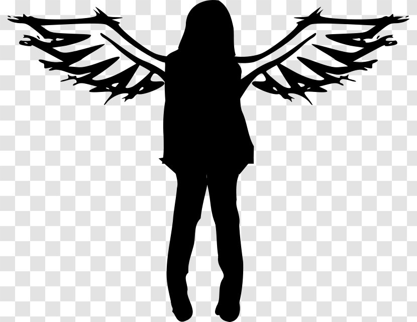 Angel Clip Art Drawing Silhouette - Wing Transparent PNG