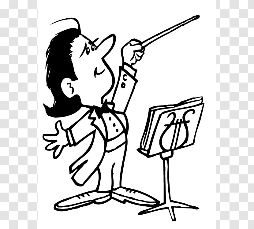 Conductor Orchestra Cartoon Musical Ensemble Clip Art - Silhouette - Band Director Cliparts Transparent PNG