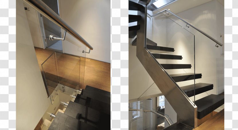 Stairs Handrail Glass Baluster Stainless Steel - Wall - Staircase Transparent PNG