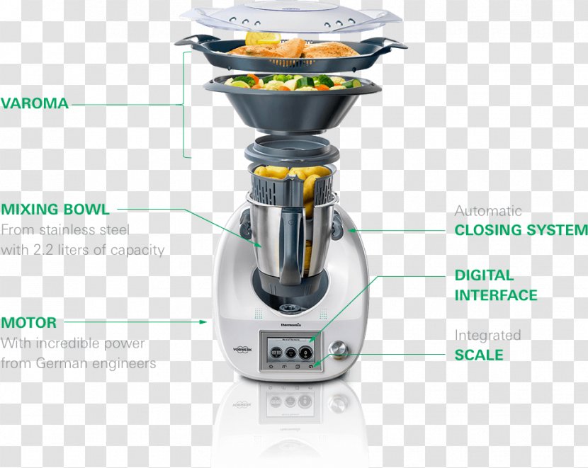 Thermomix Food Processor Home Appliance Vorwerk Cooking - Small Transparent PNG