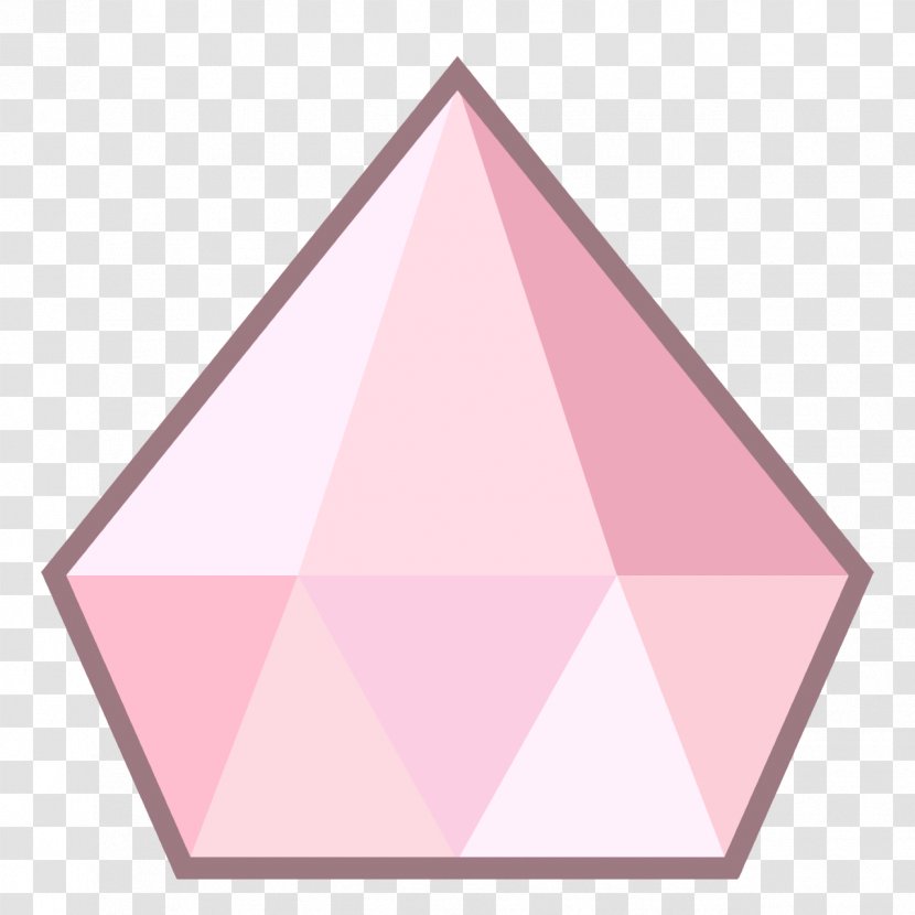 Gemstone Metal-coated Crystal Pink Quartz - Diamond Red Triangle Transparent PNG
