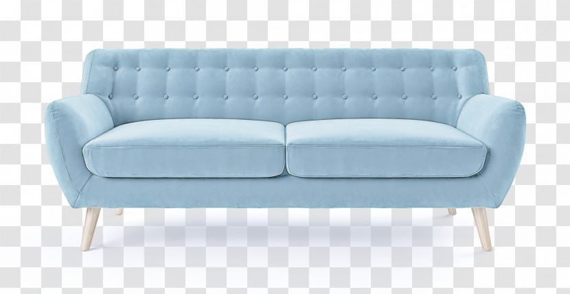 Furniture Couch Blue Turquoise Loveseat Transparent PNG