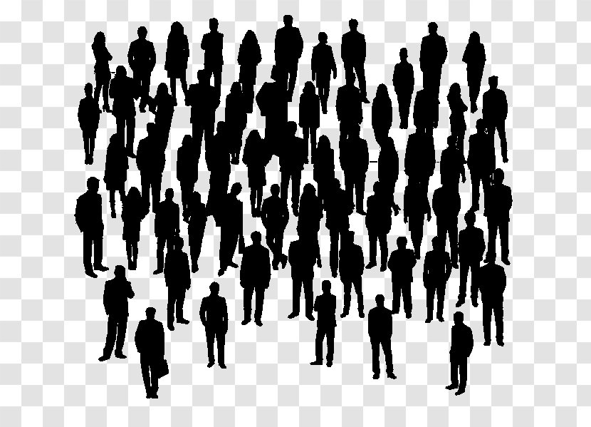 People Crowd Social Group Silhouette Team - Queue Area - Human Transparent PNG